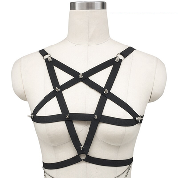 Women Bra Body Bondage Pentagram Harness / Mystery Style Accessories - EVE's SECRETS